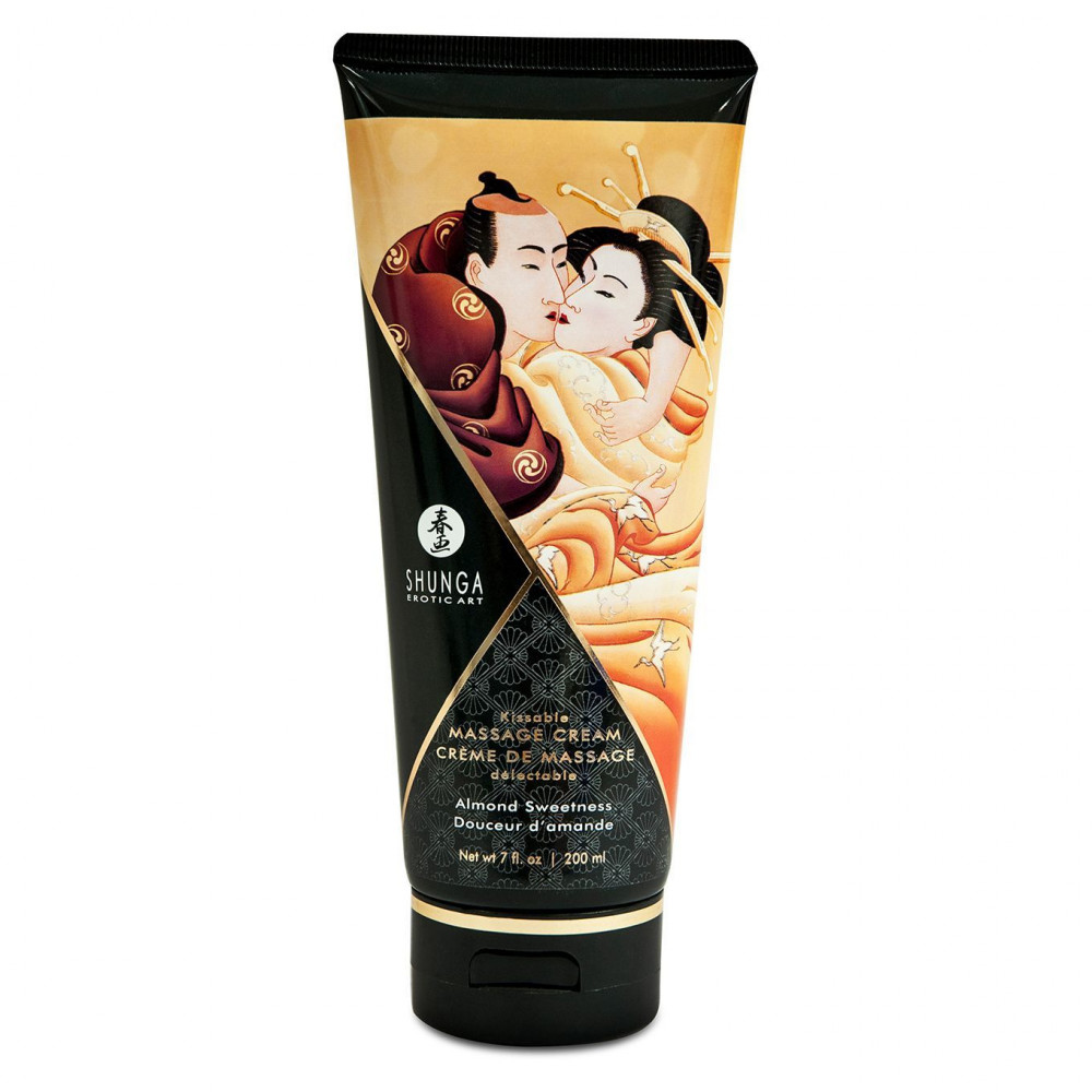 Массажные масла и свечи - Съедобный массажный крем Shunga Kissable Massage Cream - Almond Sweetness (200 мл)