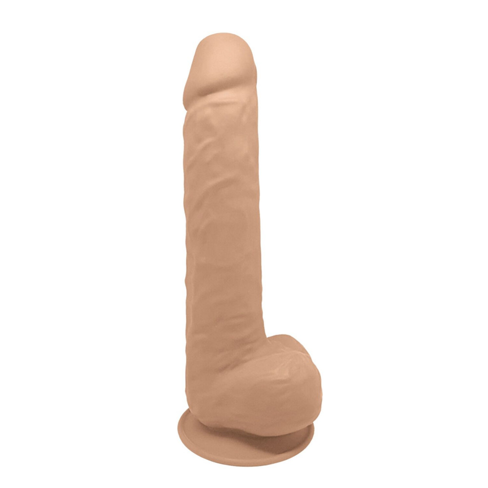 Фаллоимитаторы на присоске, двойные - Фаллоимитатор SilexD Kingston Flesh (MODEL 15in), двухслойный, силикон+Silexpan, диаметр 7 см 2