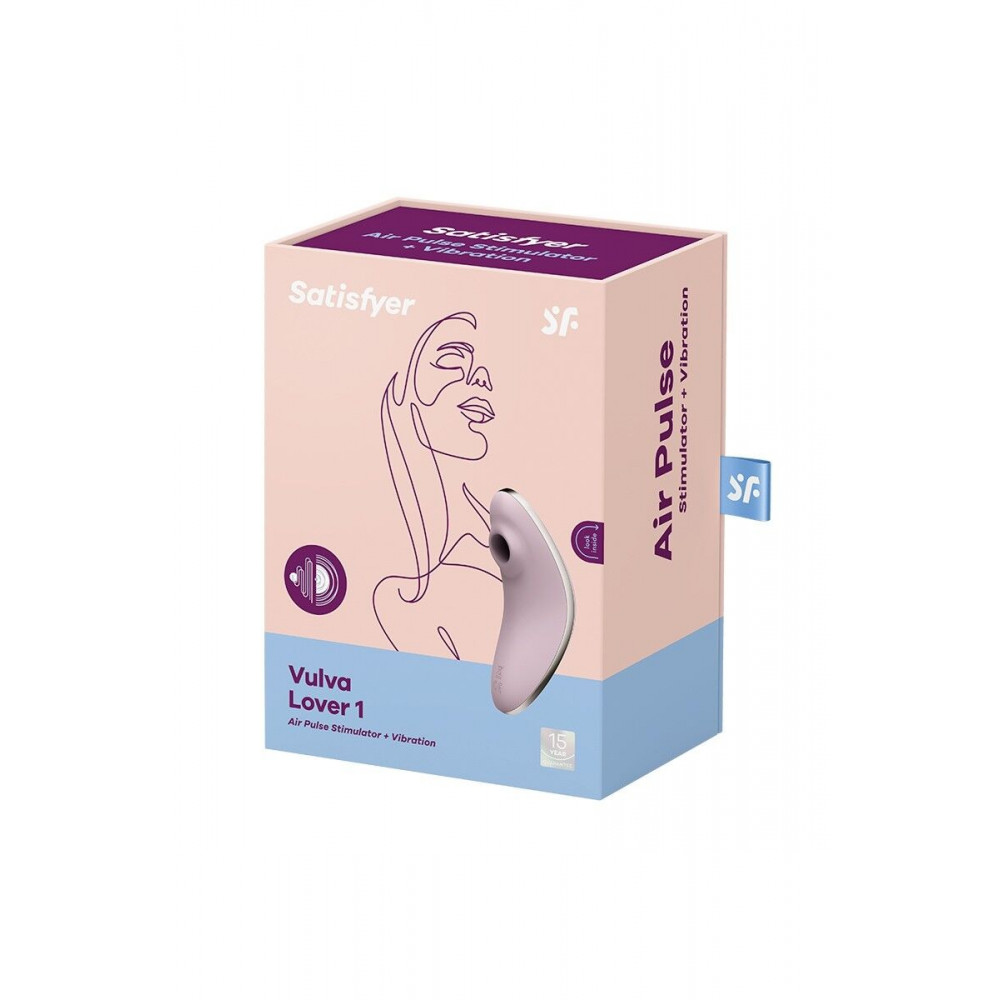 Вибраторы вакуумные - Вакуумный вибратор Satisfyer Vulva Lover 1 Violet 1