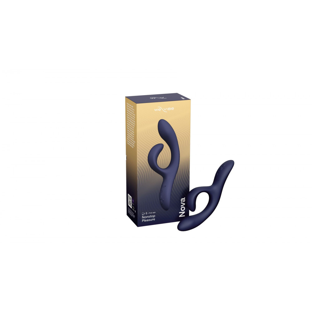 Вибратор-кролик - Смарт вибратор-кролик We-Vibe Nova Midnight Blue, эргономичный, регулируемый угол наклона ствола 5