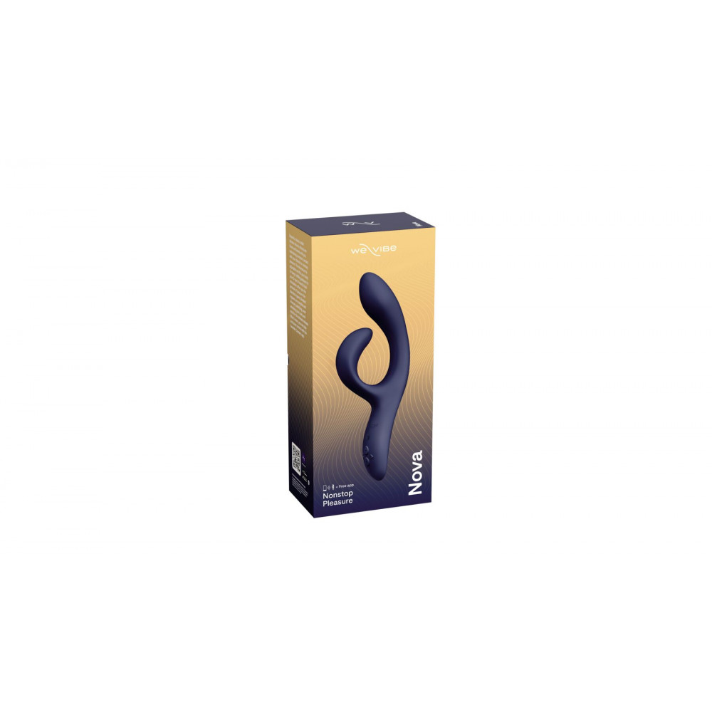 Вибратор-кролик - Смарт вибратор-кролик We-Vibe Nova Midnight Blue, эргономичный, регулируемый угол наклона ствола 4