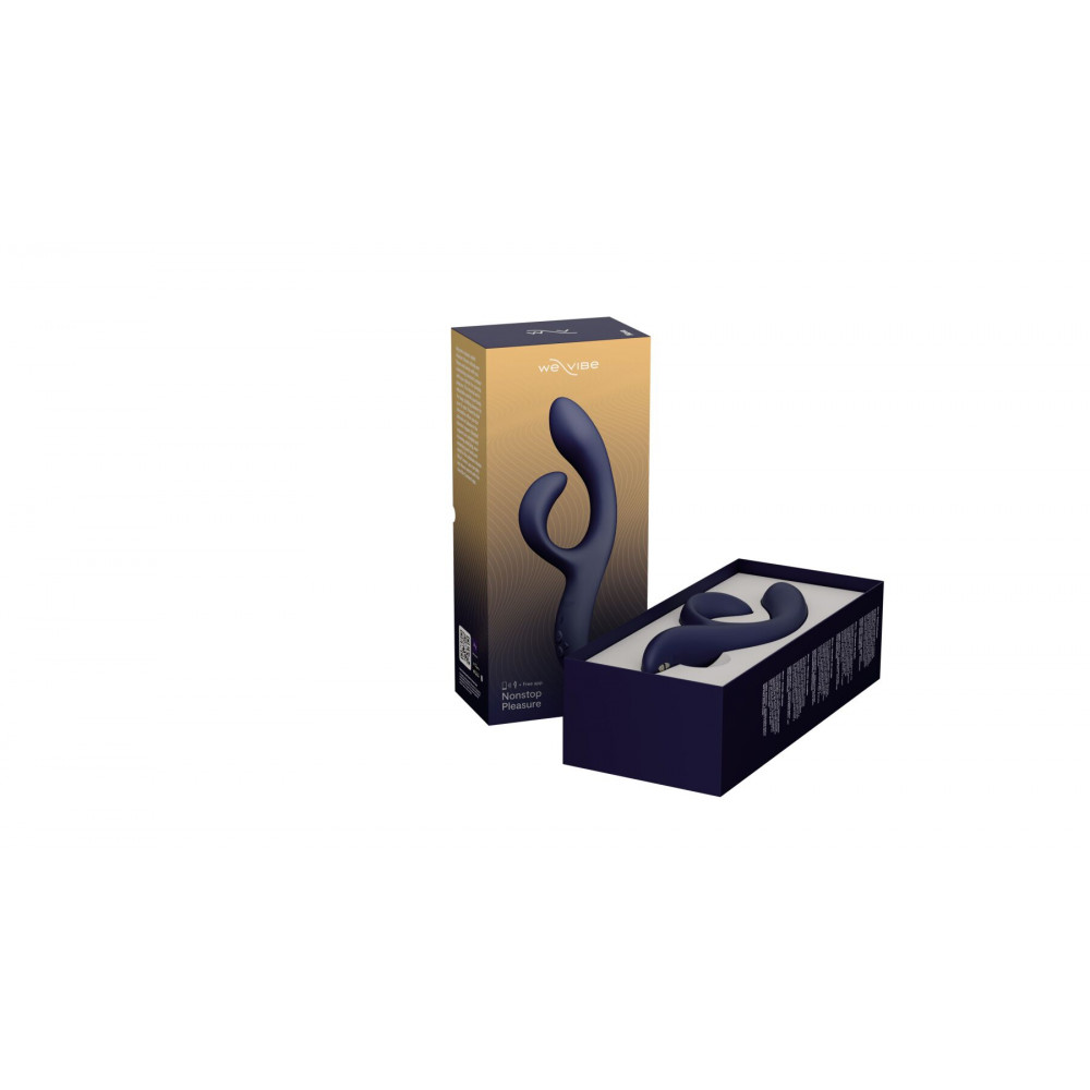 Вибратор-кролик - Смарт вибратор-кролик We-Vibe Nova Midnight Blue, эргономичный, регулируемый угол наклона ствола 6