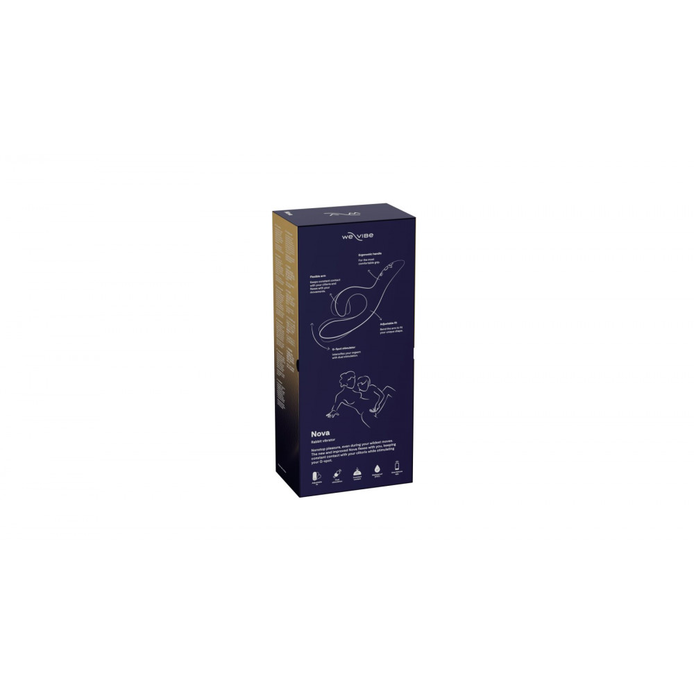 Вибратор-кролик - Смарт вибратор-кролик We-Vibe Nova Midnight Blue, эргономичный, регулируемый угол наклона ствола 3