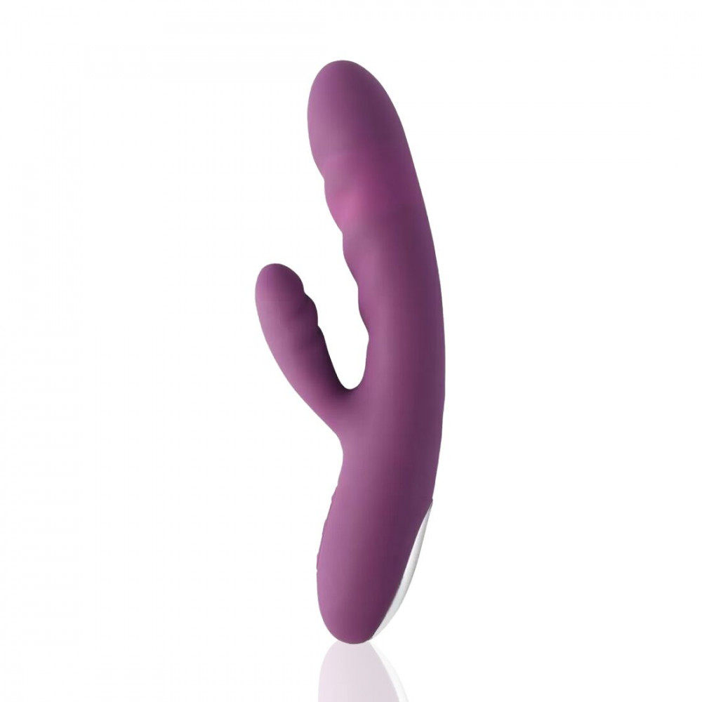 Вибратор-кролик - Вибратор-кролик Svakom Avery Lilac с двигающимся стволом, движение вперед-назад