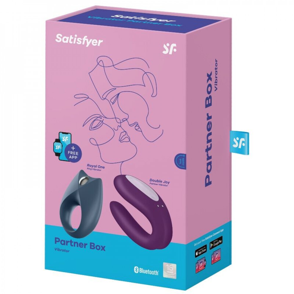 Наборы вибраторов - Набор Satisfyer Partner Box 2 (смарт-вибратор для пар Double Joy + виброкольцо Royal One) 1