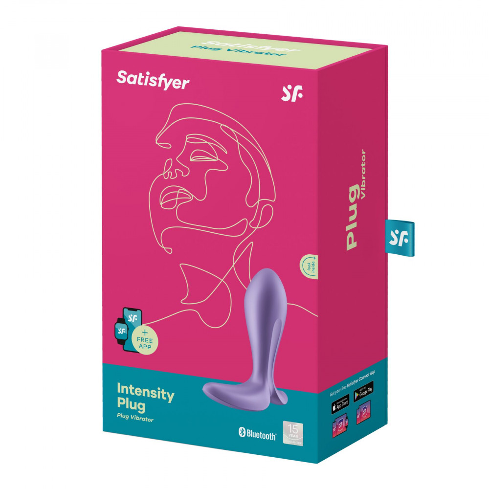 Анальные пробки с вибрацией - Анальная смарт-пробка с вибрацией Satisfyer Intensity Plug Purple 1