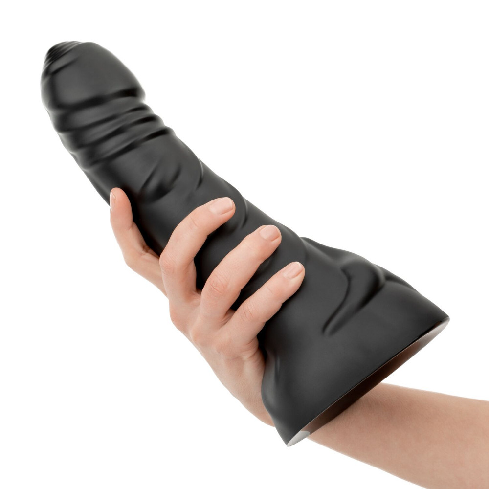 Фаллоимитаторы на присоске, двойные - Фалоимитатор BUTTR - Black Hawk Curved Anal Dildo 7