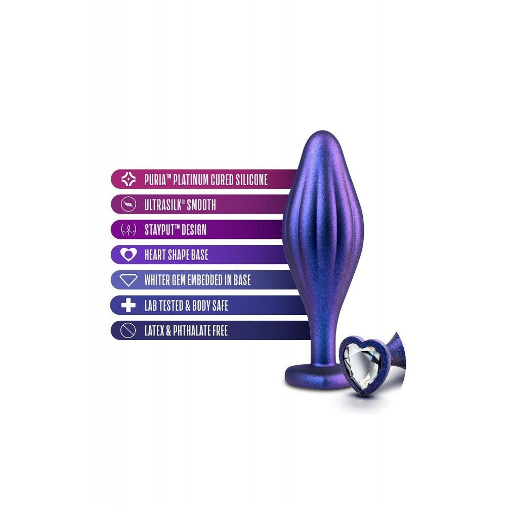 Секс игрушки - Волнистая анальная пробка Blush Anal Adventures Matrix со стимулирующим дизайном, фиолетовая 1