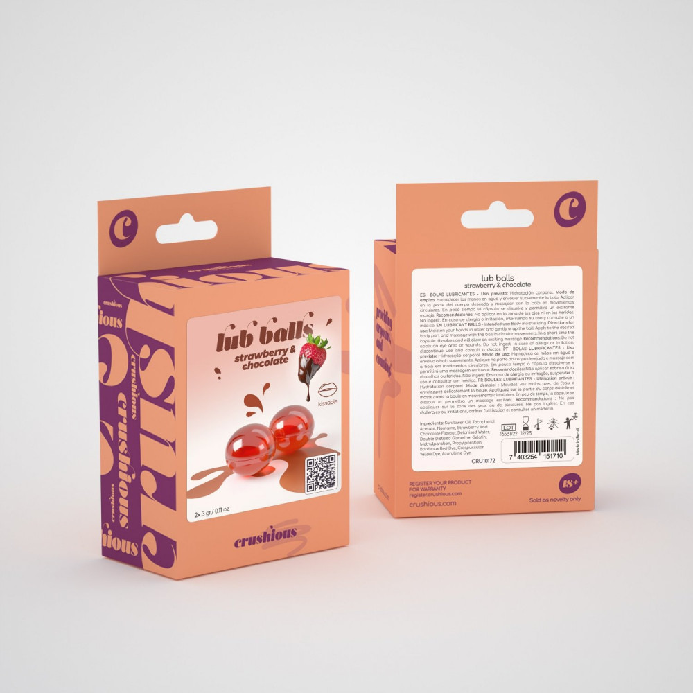 Оральные смазки - Взрывные шарики со вкусом клубники и шоколада Balls lub strawberry&chocolate 1