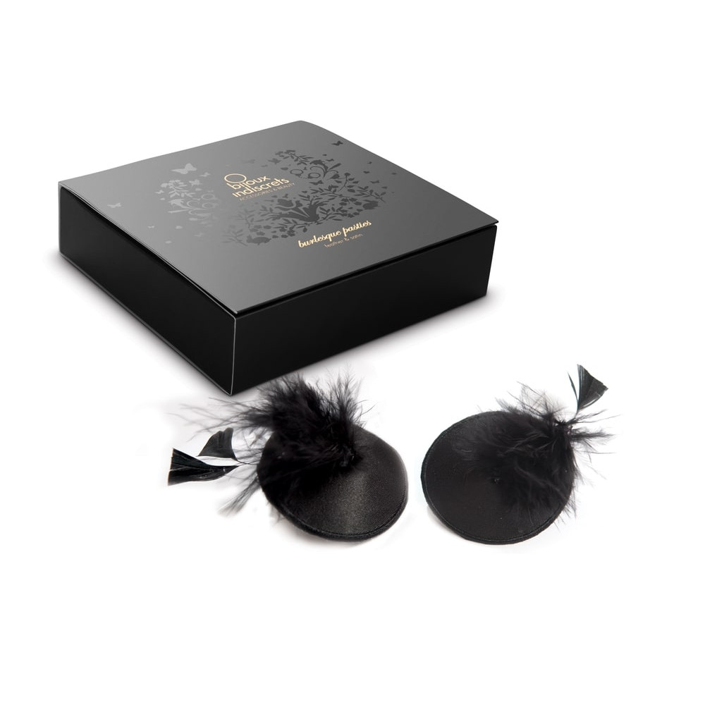 Одежда для БДСМ - Пэстисы с пёрышками BURLESQUE Bijoux Indiscrets 3