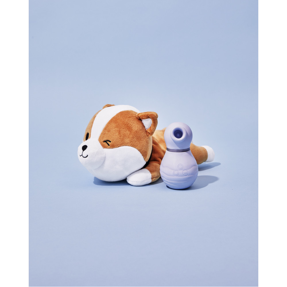 Клиторальный вибратор - Вакуумный стимулятор для клитора TOYS + кейс-песик шиба-ину Friday Bae 3