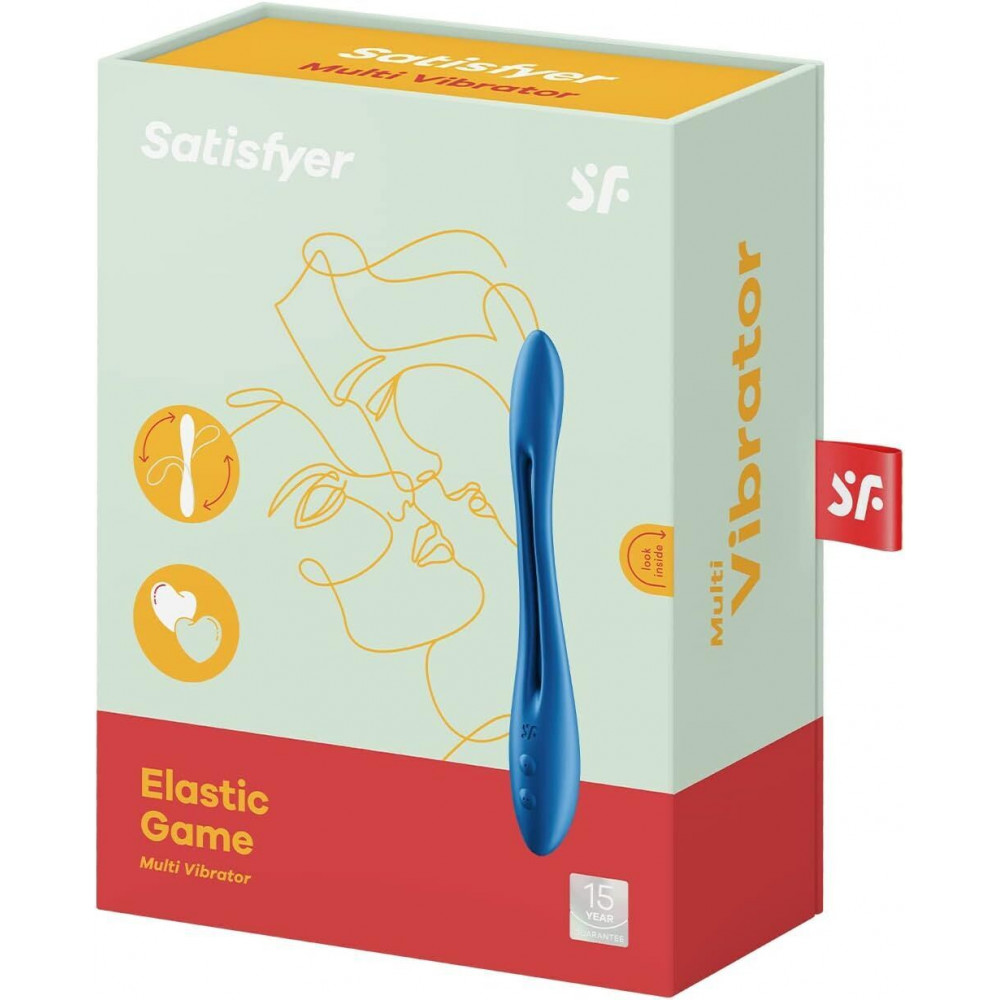 Секс игрушки - Универсальный гибкий вибратор для пар Satisfyer Elastic Game Dark Blue (мятая упаковка!!!) 8