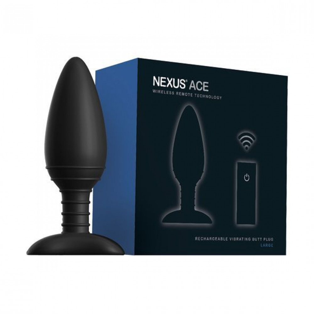 Анальные пробки с вибрацией - Анальная вибропробка Nexus ACE Large, с пультом ДУ, макс. диаметр 5см 1