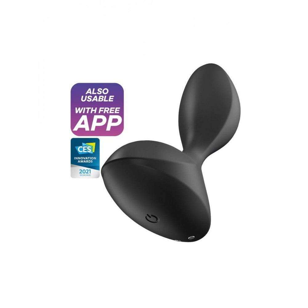 Анальные пробки с вибрацией - Анальная смарт-пробка с вибрацией Satisfyer Sweet Seal Black