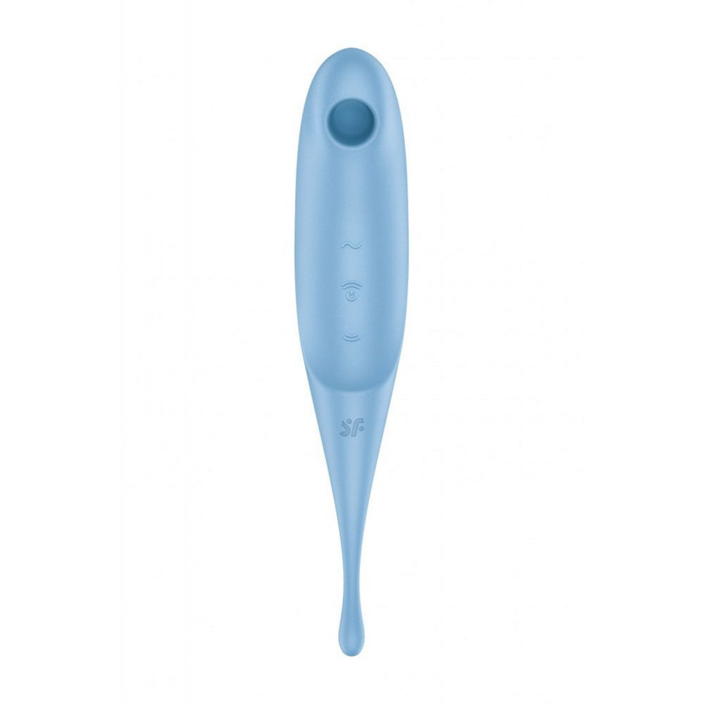 Секс игрушки - Гибридный вакуумный вибратор с точечной стимуляцией Satisfyer Twirling Pro, голубой 2