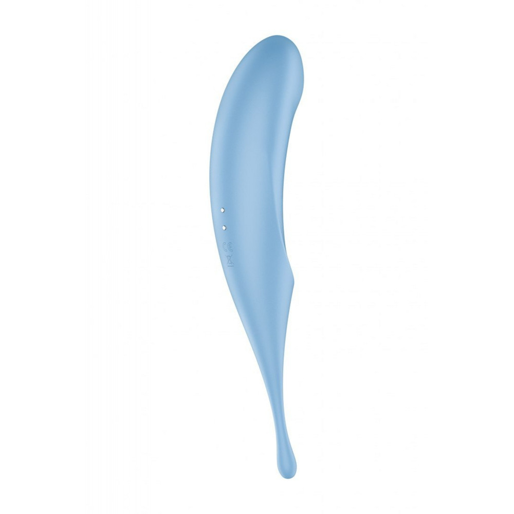 Секс игрушки - Гибридный вакуумный вибратор с точечной стимуляцией Satisfyer Twirling Pro, голубой 3