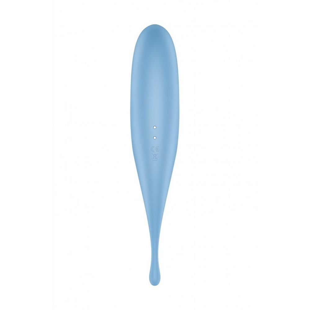 Секс игрушки - Гибридный вакуумный вибратор с точечной стимуляцией Satisfyer Twirling Pro, голубой 4