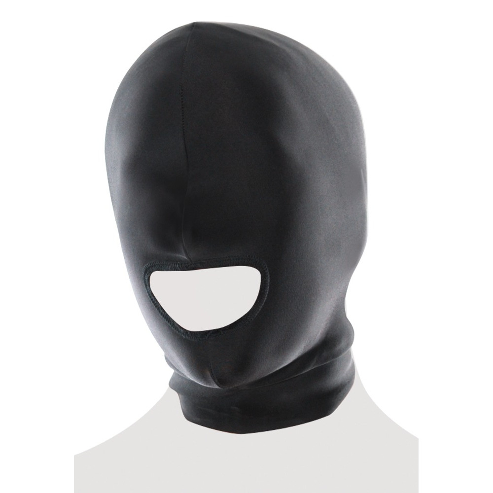 Секс игрушки - Маска, эластичная с отверстием для рта, черная, One Size 2