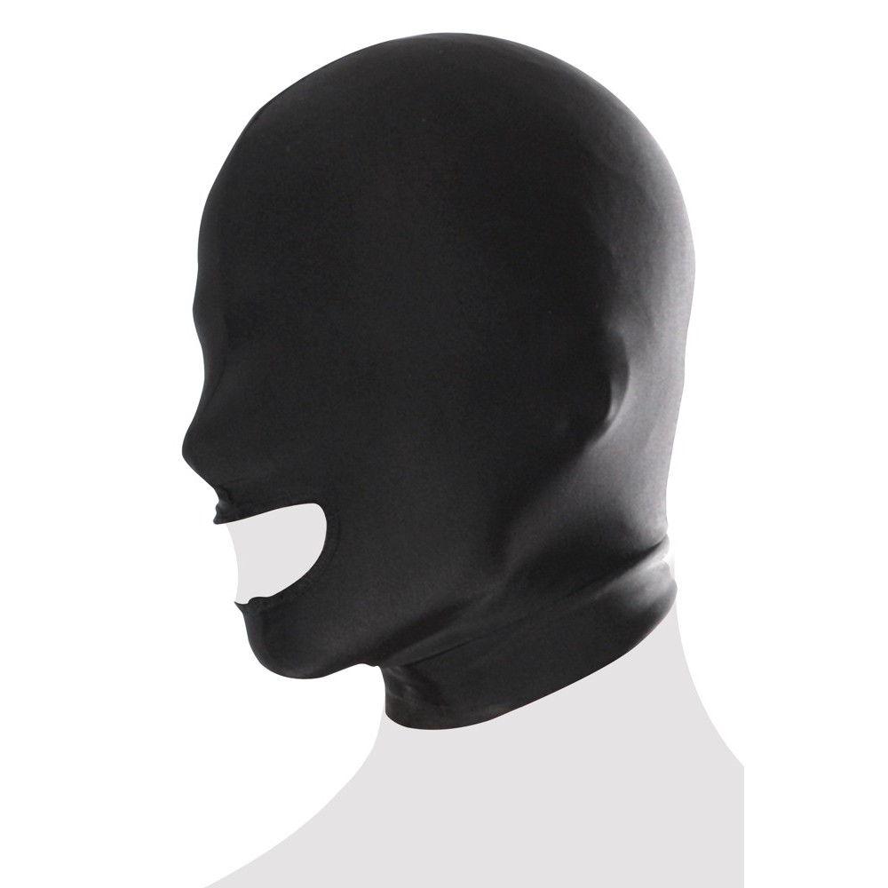 Секс игрушки - Маска, эластичная с отверстием для рта, черная, One Size 3