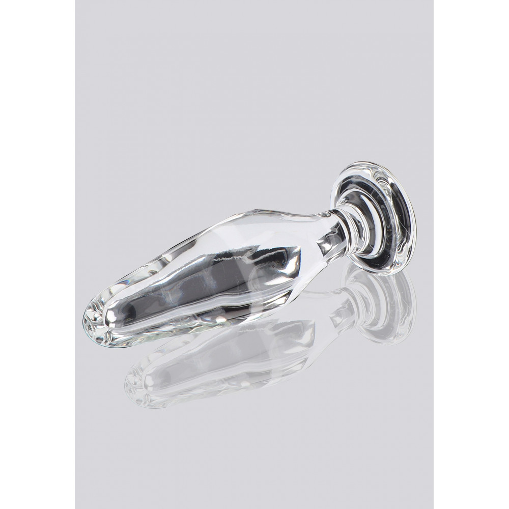 Секс игрушки - Пробка анальная из стекла ToyJoy Glass Worxx Star Sparkler прозрачная 3