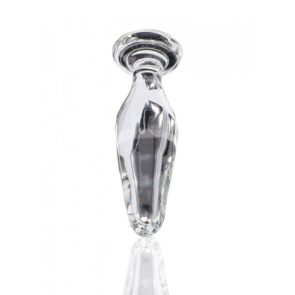 Секс игрушки - Пробка анальная из стекла ToyJoy Glass Worxx Star Sparkler прозрачная