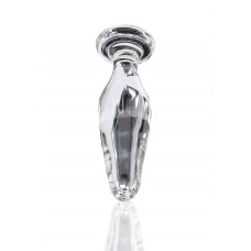 Пробка анальная из стекла ToyJoy Glass Worxx Star Sparkler прозрачная