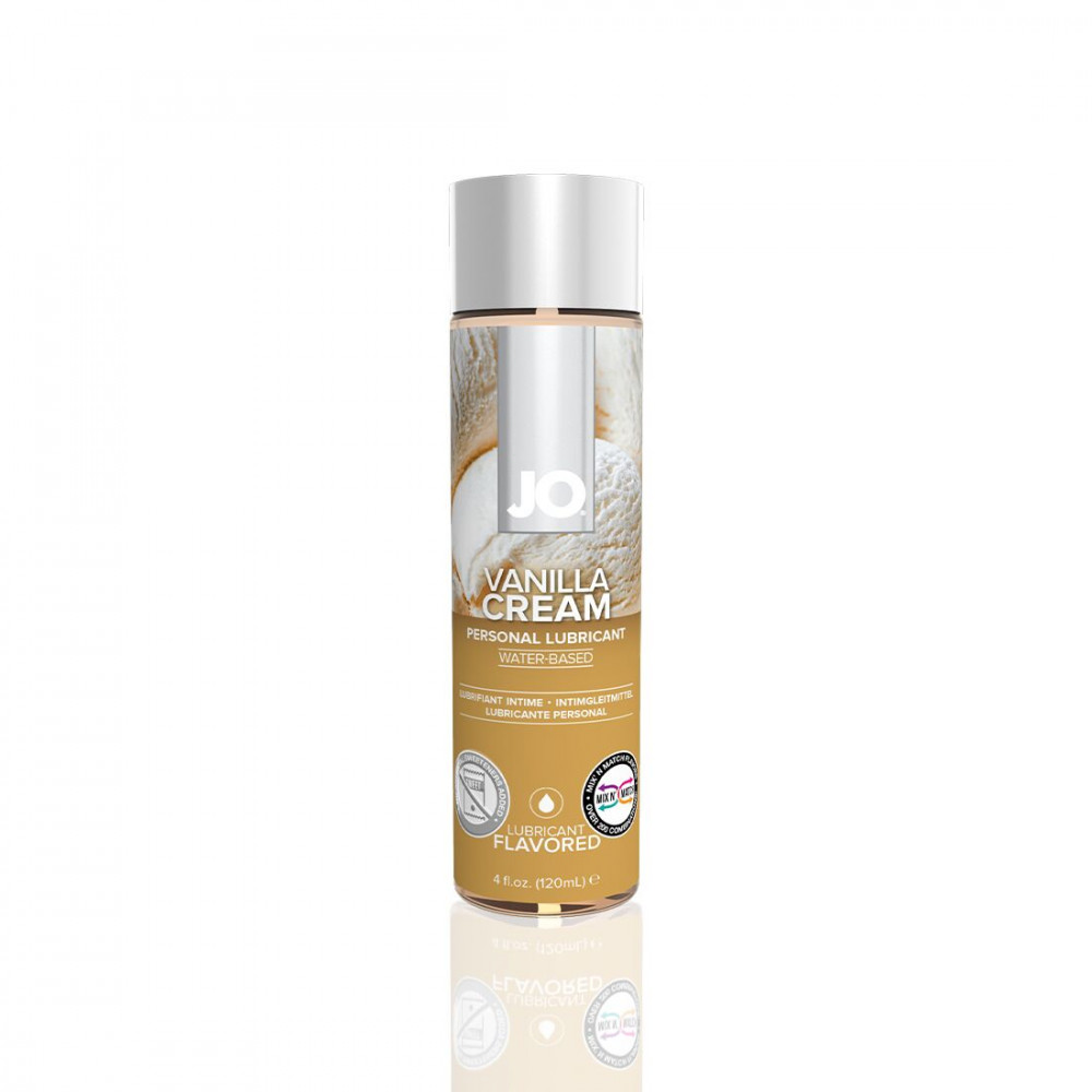 Оральные смазки - Смазка на водной основе System JO H2O — Vanilla Cream (120 мл) без сахара, растительный глицерин