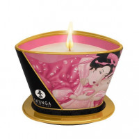 Массажная свеча Shunga Massage Candle – Rose Petals (170 мл) с афродизиаками