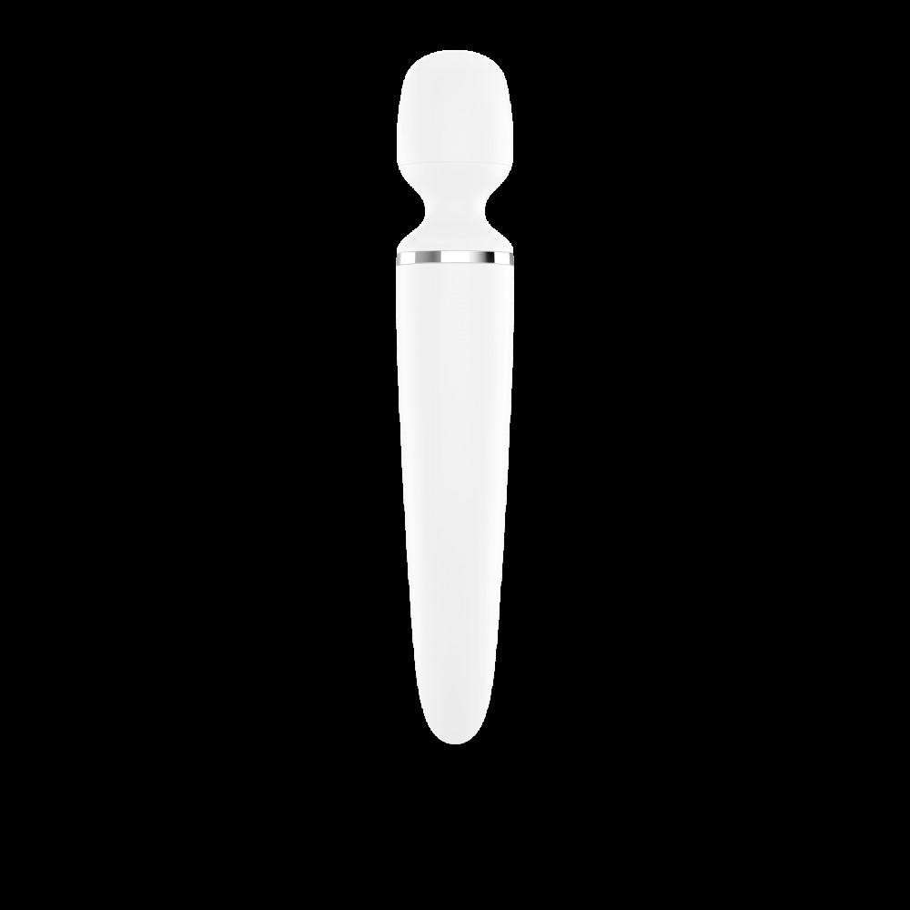 Вибромассажеры - Вибромассажер Satisfyer Wand-er Woman (White/Chrome), водонепроницаемый, мощный, размер XXL 2