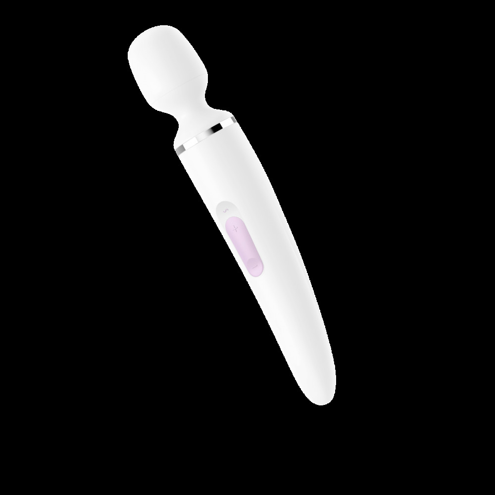 Вибромассажеры - Вибромассажер Satisfyer Wand-er Woman (White/Chrome), водонепроницаемый, мощный, размер XXL 4