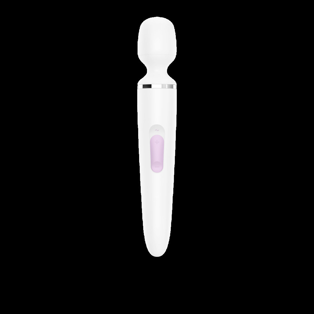 Вибромассажеры - Вибромассажер Satisfyer Wand-er Woman (White/Chrome), водонепроницаемый, мощный, размер XXL 1