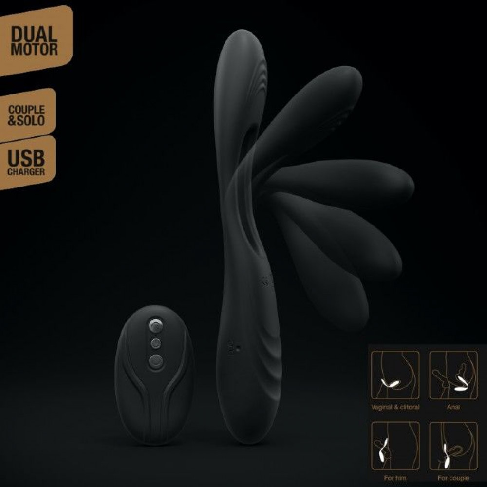 Вибраторы для пар - Вибратор для пар Dorcel MULTI JOY с пультом ДУ 4