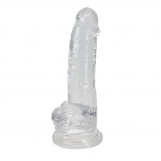 Прозрачный фаллоимитатор Alive Jelly Dildo Torrent, ТПЕ, присоска, диаметр 4.5см, длина 20,6см