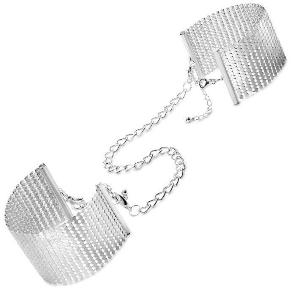 Наручники, веревки, бондажы, поножи - Наручники Bijoux Indiscrets Desir Metallique Handcuffs - Silver, металлические, стильные браслеты