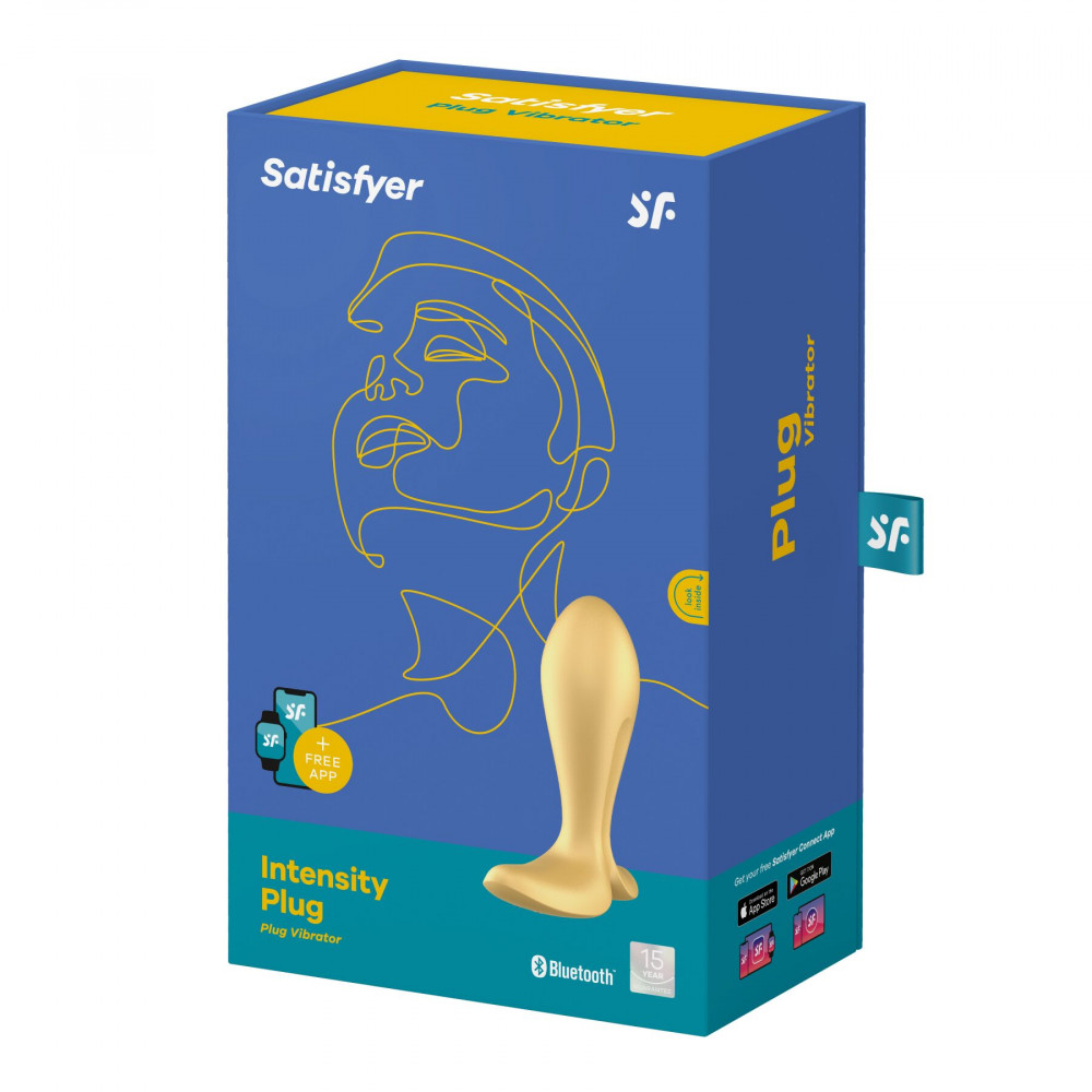 Анальные пробки с вибрацией - Анальная смарт-пробка с вибрацией Satisfyer Intensity Plug Gold 1
