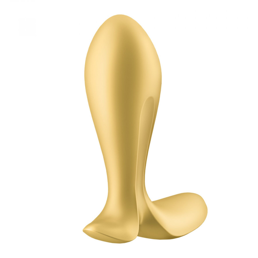 Анальные пробки с вибрацией - Анальная смарт-пробка с вибрацией Satisfyer Intensity Plug Gold 6