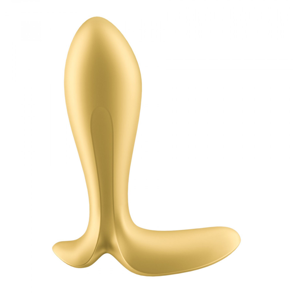 Анальные пробки с вибрацией - Анальная смарт-пробка с вибрацией Satisfyer Intensity Plug Gold 4