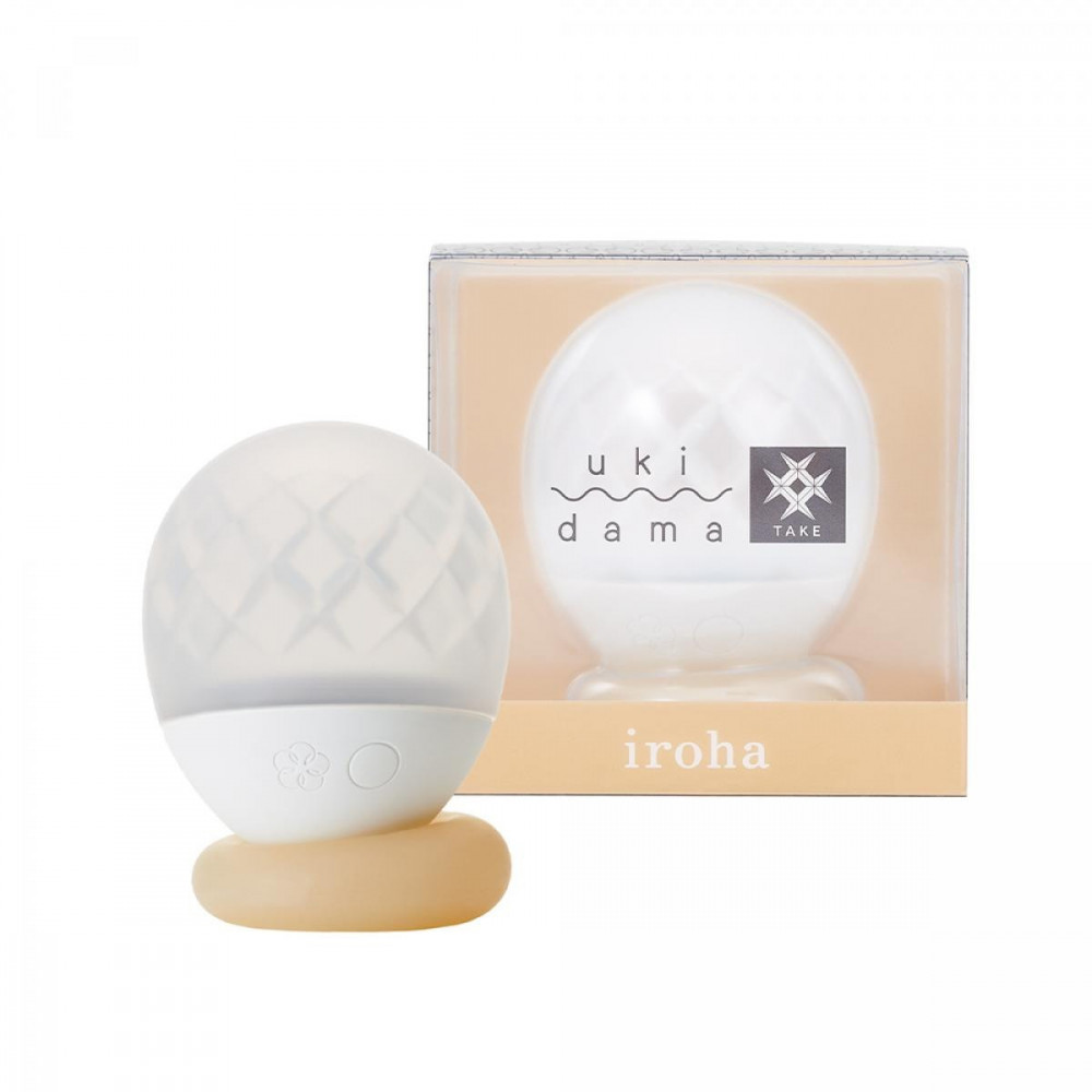 Секс игрушки - Вибратор для клитора с подсветкой Ukidama Iroha, на подставке, силиконовый, белый, 7 х 5.7 см 1
