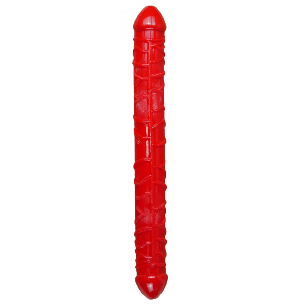 Фаллоимитатор - Двойной фаллоимитатор Boss Series: Flexible Double Dong Red, BS6700090 5