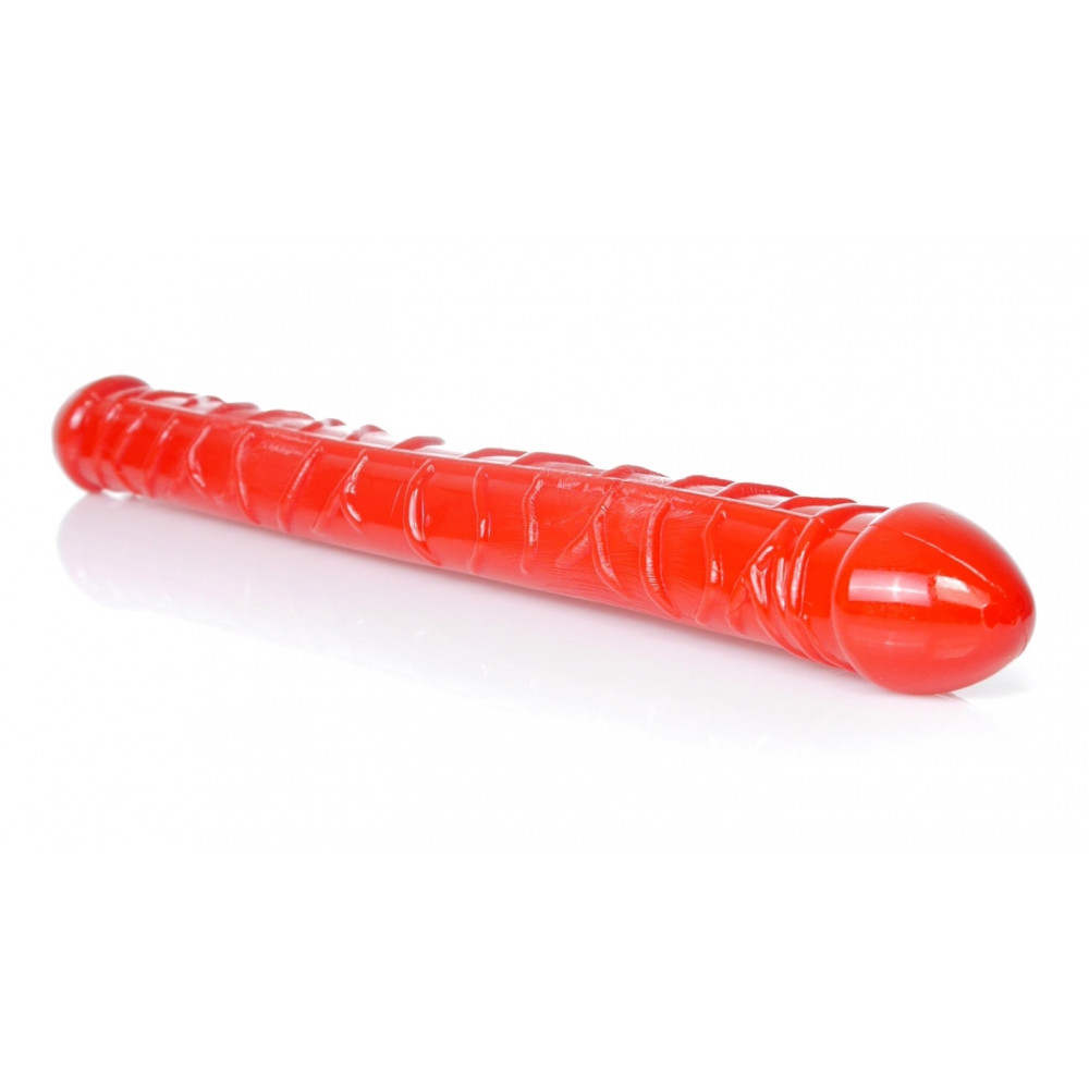 Фаллоимитатор - Двойной фаллоимитатор Boss Series: Flexible Double Dong Red, BS6700090 4