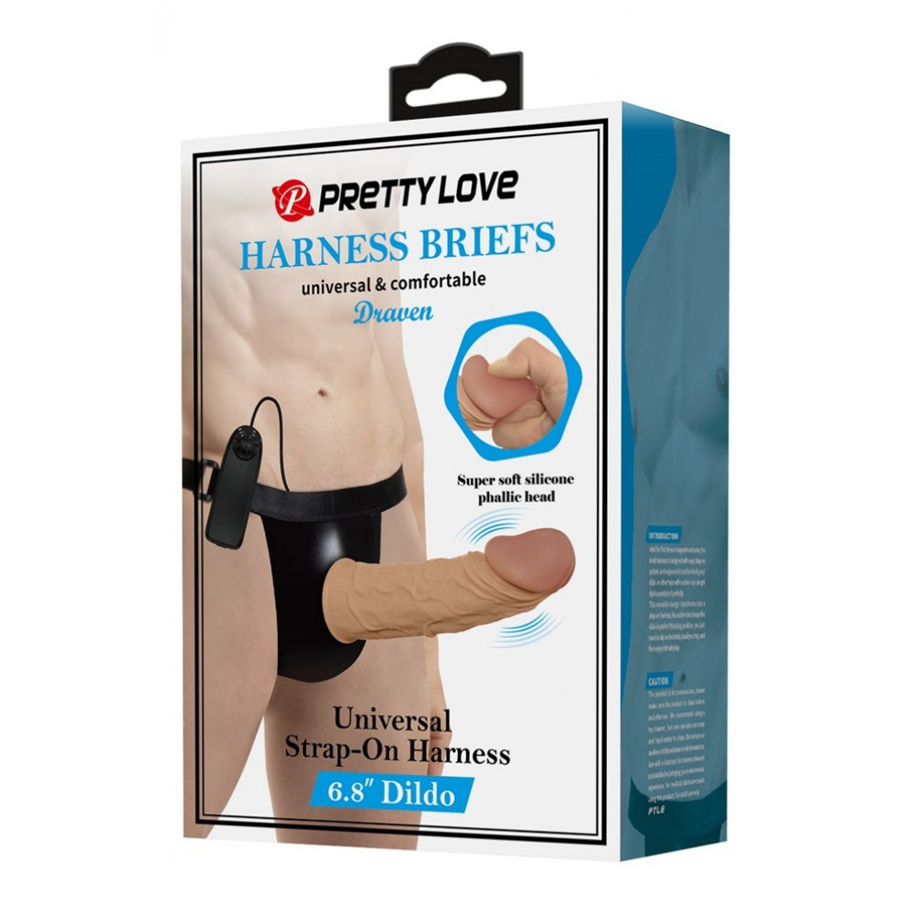 Страпон - Мужской страпон Pretty Love - HARNESS BRIEFS Draven, BW-022073Z 1