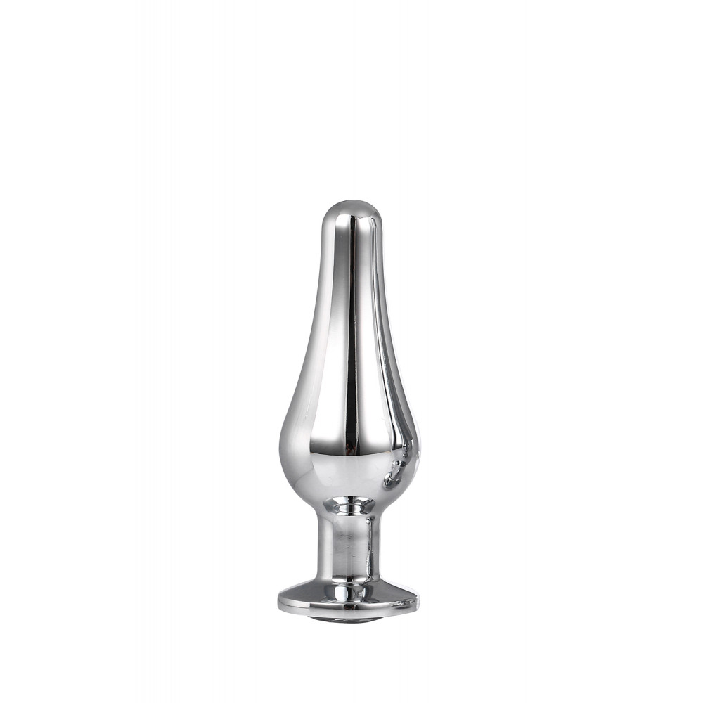 Анальная пробка со стразом - DT21823 Анальная пробка конической формы Dream Toys GLEAMING LOVE SILVER PLEASURE PLUG S 2