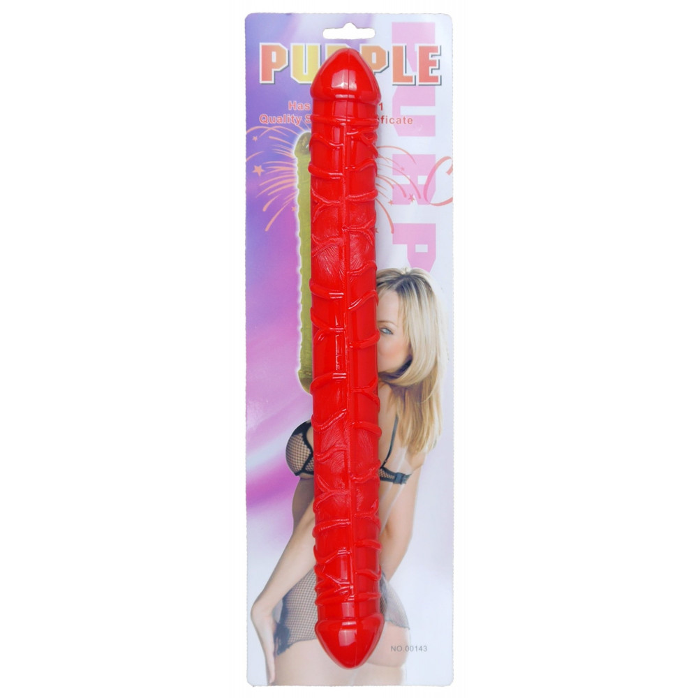 Фаллоимитатор - Двойной фаллоимитатор Boss Series: Flexible Double Dong Red, BS6700090 1