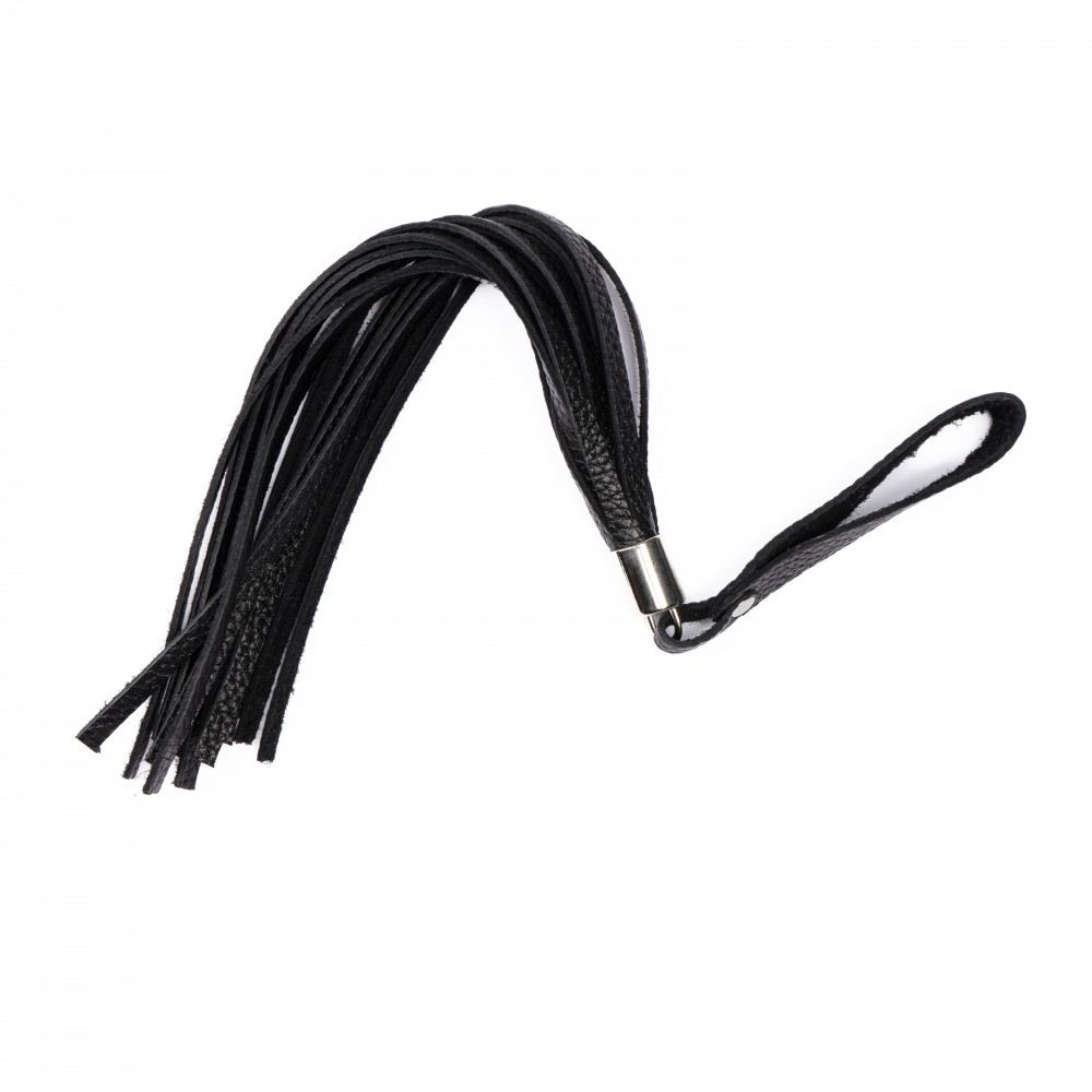 Электростимуляторы - Флоггер из натуральной кожи Flirty Soft Leather - Black, BM-00027 2
