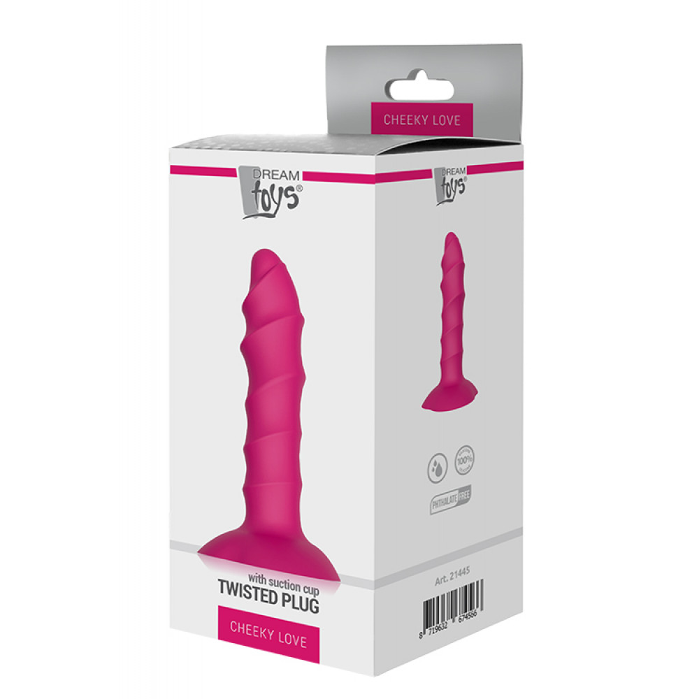 Анальная пробка - Анальный плаг CHEEKY LOVE TWISTED PLUG WITH SUCTION CU 2