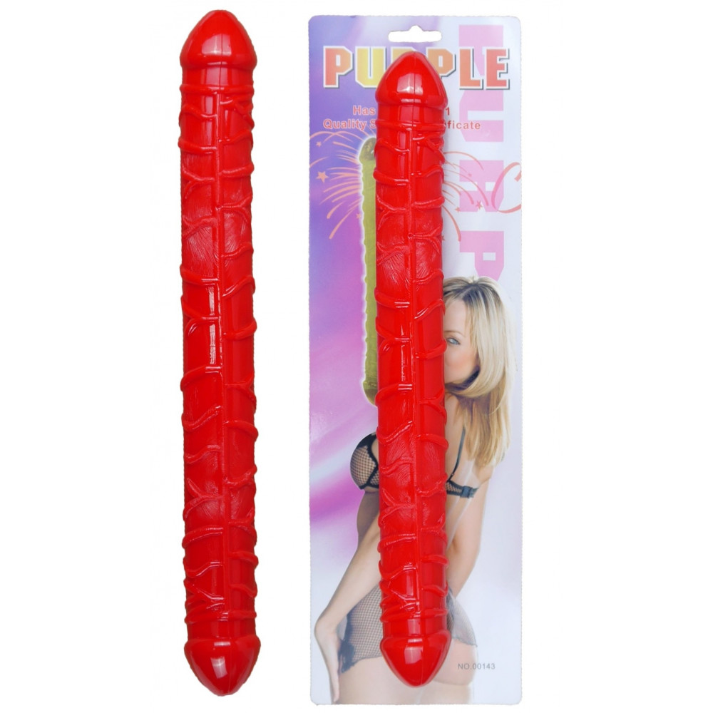 Фаллоимитатор - Двойной фаллоимитатор Boss Series: Flexible Double Dong Red, BS6700090