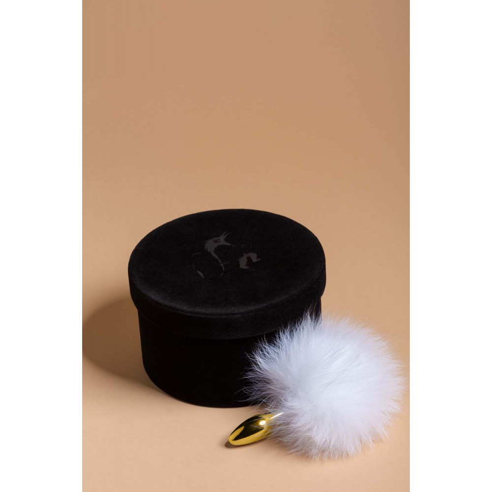 Анальные игрушки - Анаальная пробка Upko Rabbit Fur Bunny Tail Small Butt Plug 1