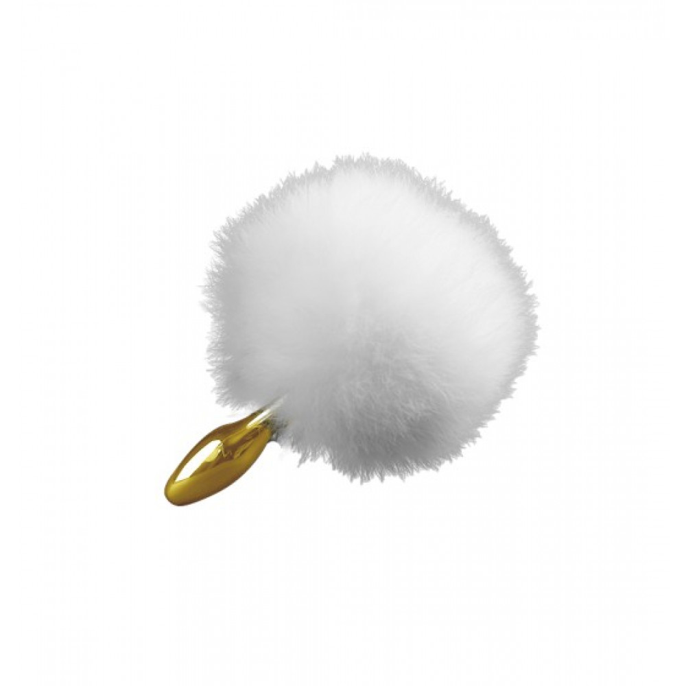 Анальные игрушки - Анаальная пробка Upko Rabbit Fur Bunny Tail Small Butt Plug 4