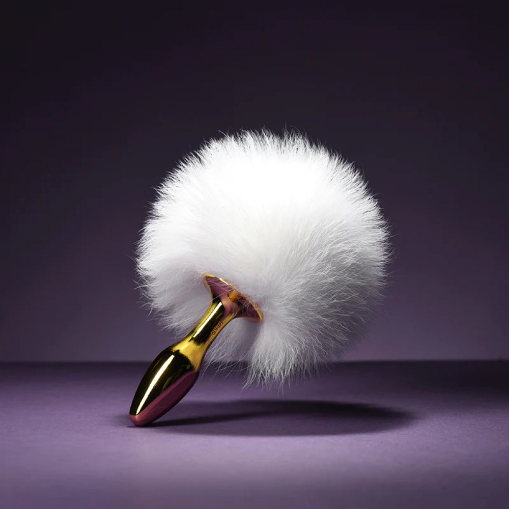Анальные игрушки - Анаальная пробка Upko Rabbit Fur Bunny Tail Small Butt Plug