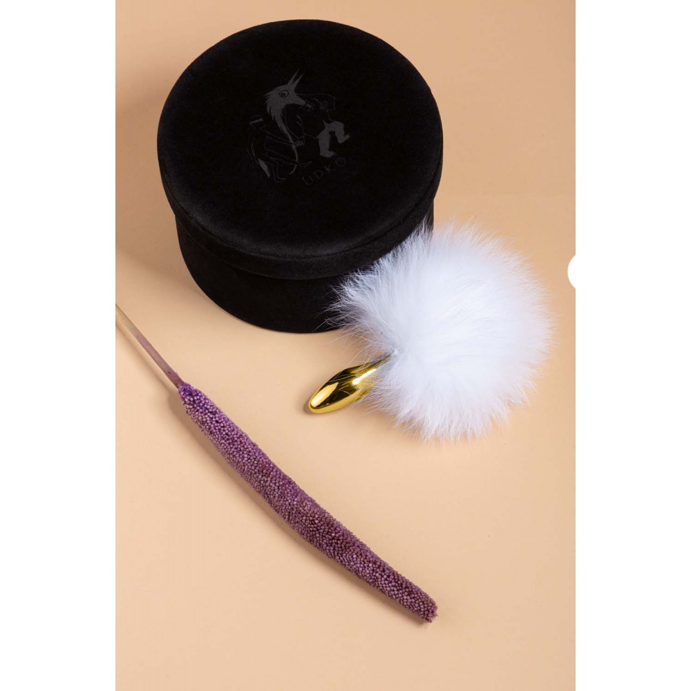 Анальные игрушки - Анаальная пробка Upko Rabbit Fur Bunny Tail Small Butt Plug 2
